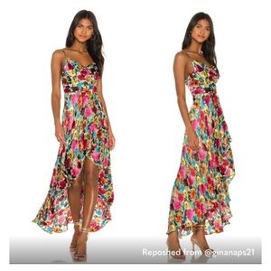 Alice + Olivia hi lo Christina Floral Print Dress